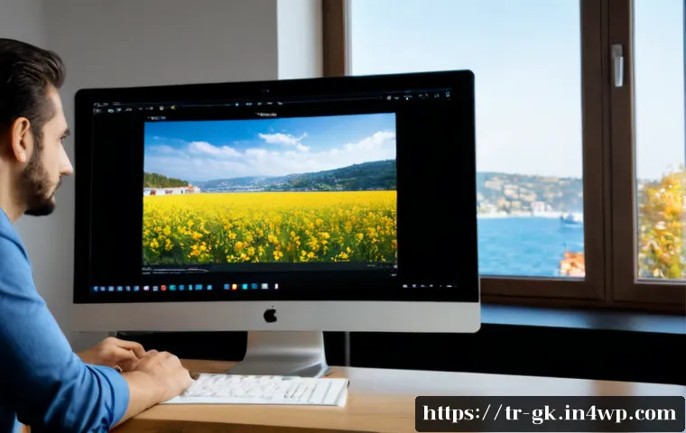 Home 17 Transformer 기반 이미지 처리 기술 - Photorealistic modern AI research studio in Istanbul, Turkish data scientist reviewing a high-resolu...